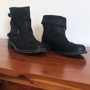 Italian leather moto boots